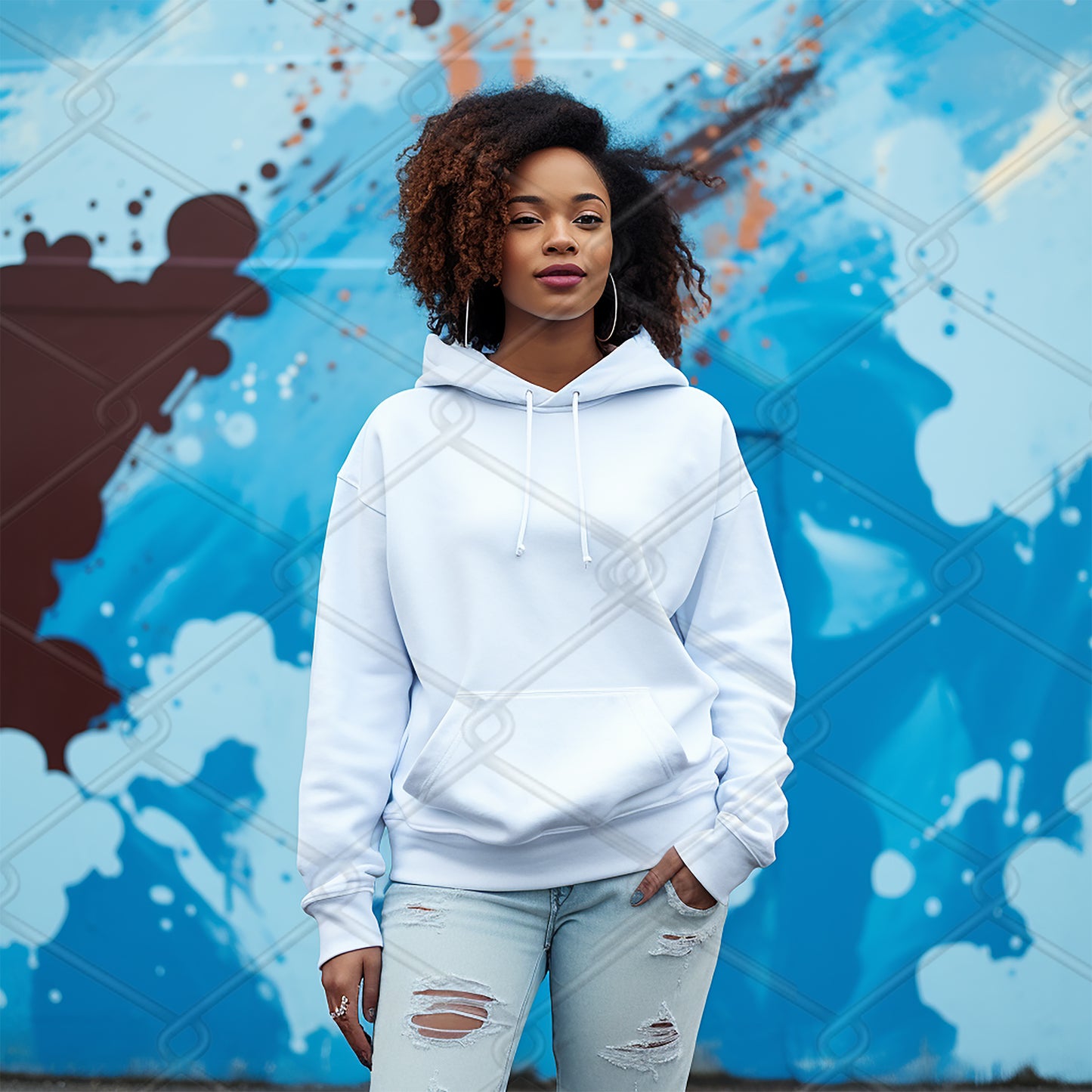 White Sweatshirt Model Mockup