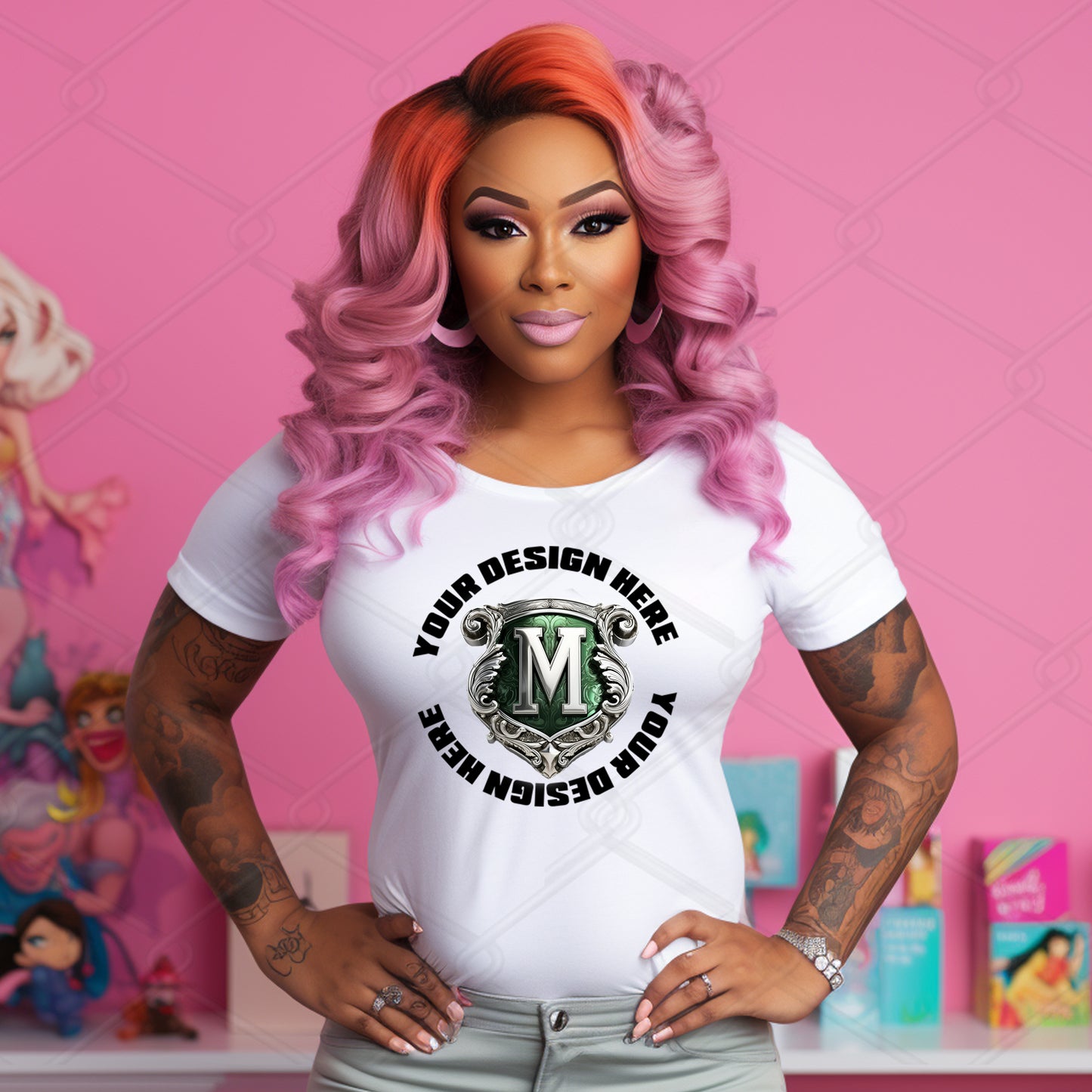 White TShirt Model Mockup