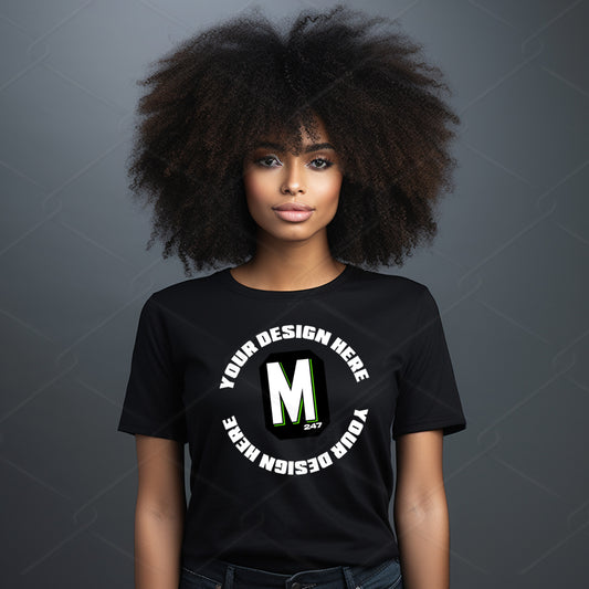 Black TShirt Model Mockup