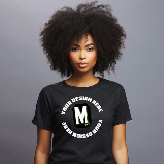 Black TShirt Model Mockup