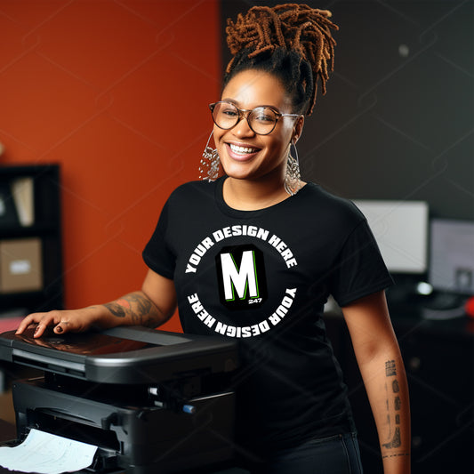 Black TShirt Model Mockup