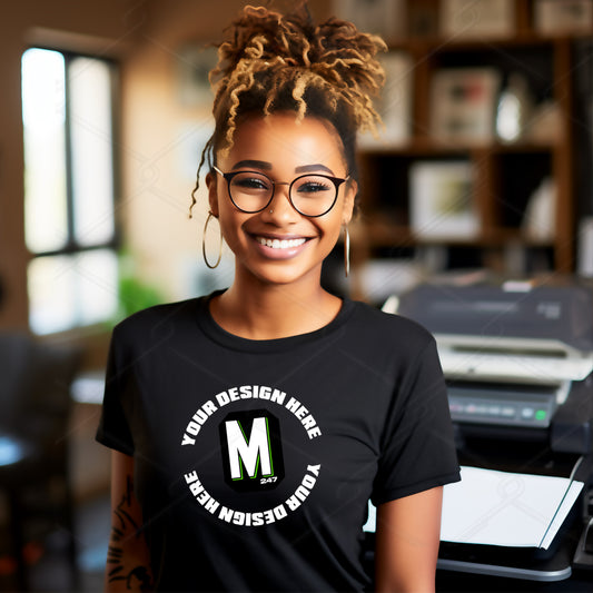 Black TShirt Model Mockup