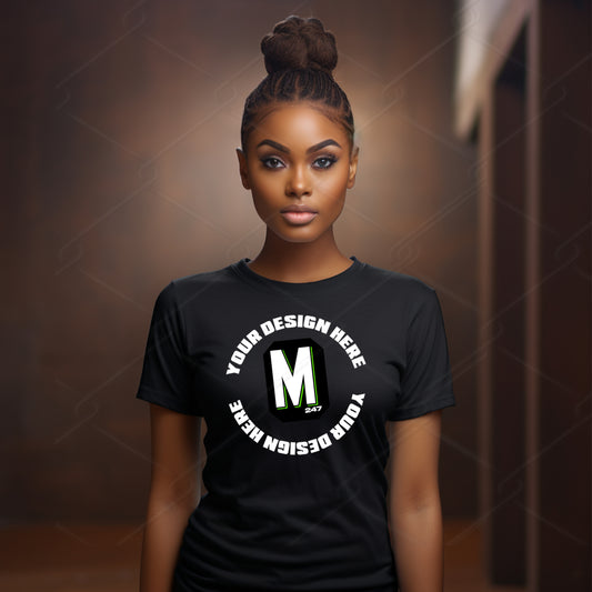 Black TShirt Model Mockup