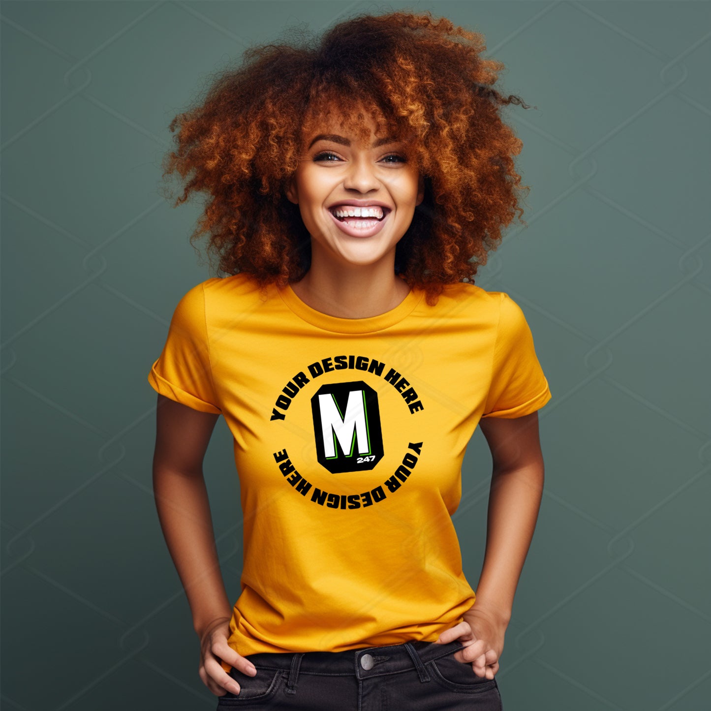 Yellow TShirt Model Mockup