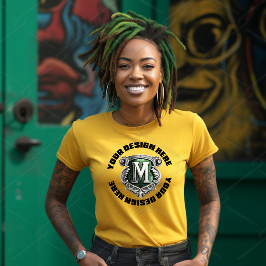 Yellow TShirt Model Mockup