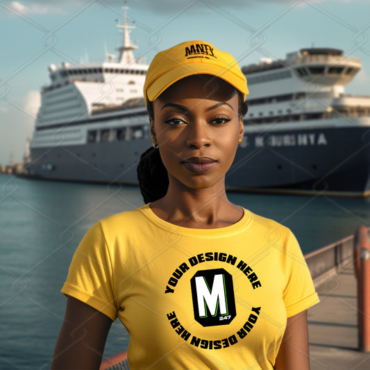 Yellow TShirt Model Mockup