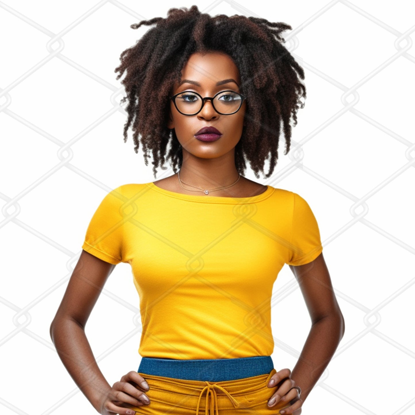 Yellow TShirt Model Mockup