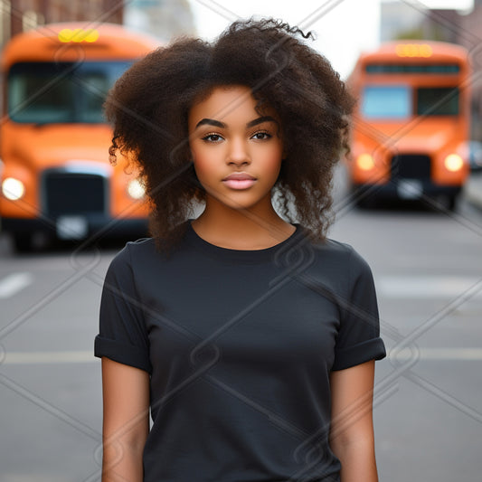 Black TShirt Model Mockup