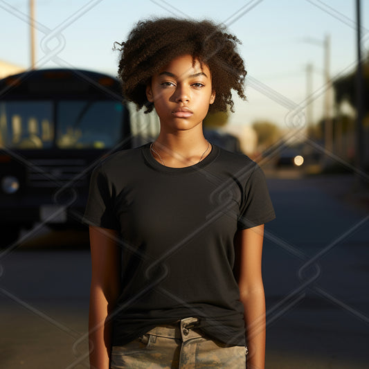 Black TShirt Model Mockup