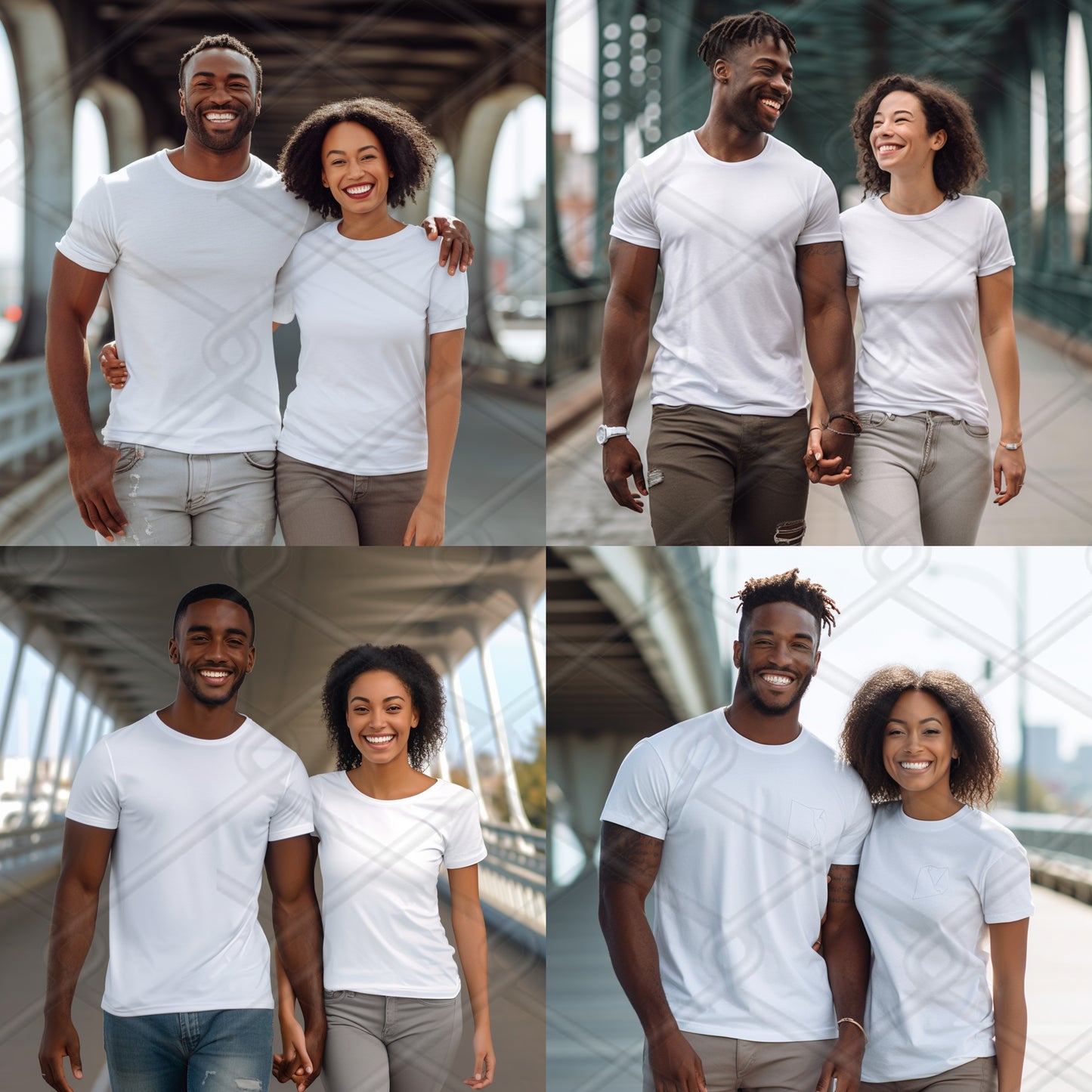 TShirt Couples Model Mockup