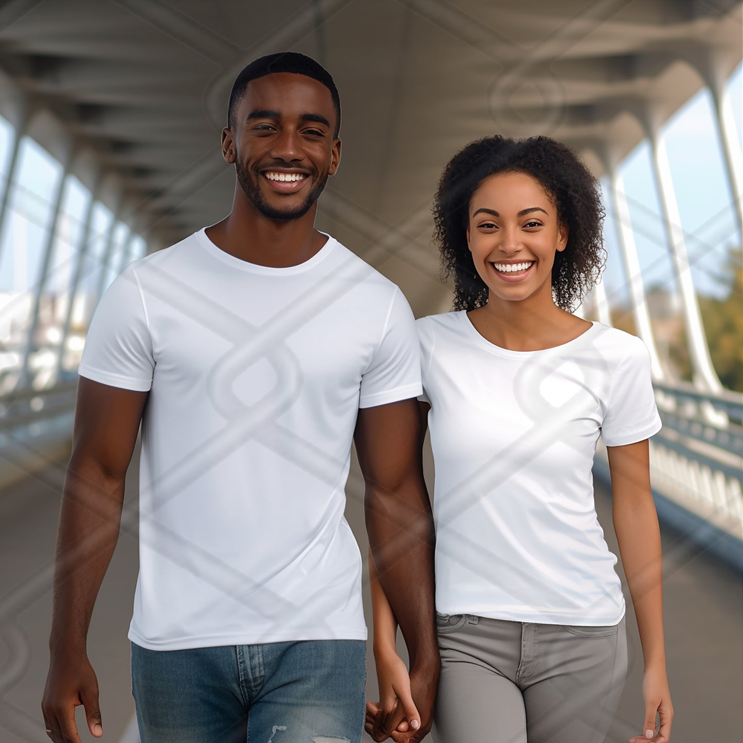 TShirt Couples Model Mockup