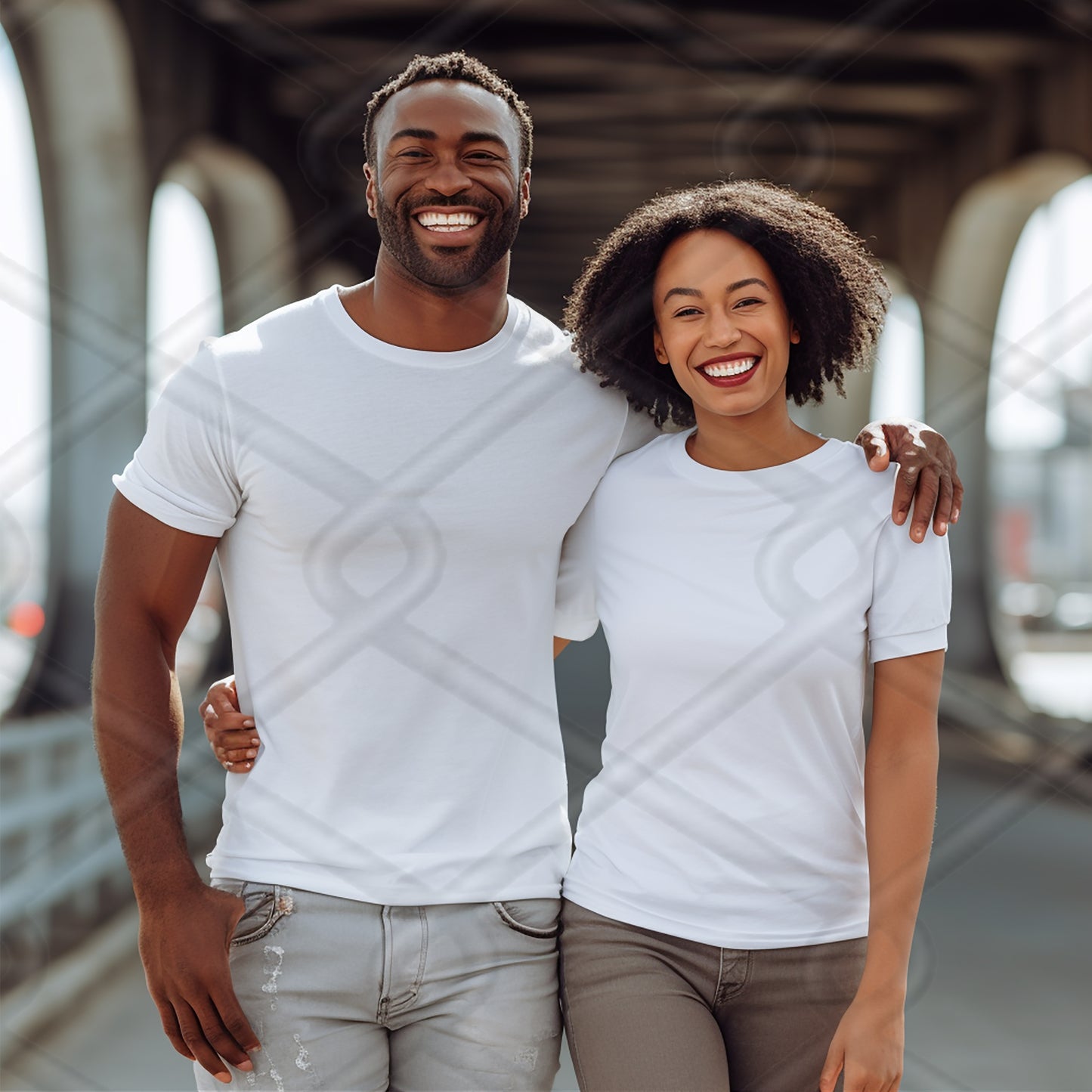 TShirt Couples Model Mockup