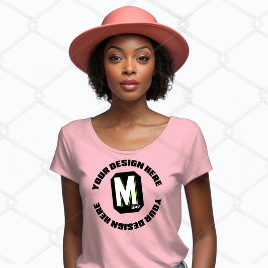 Pink TShirt Model Mockup