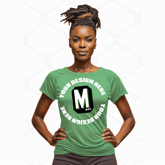 Green TShirt Model Mockup