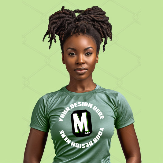 Green TShirt Model Mockup
