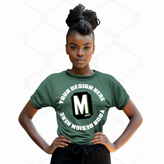 Green TShirt Model Mockup