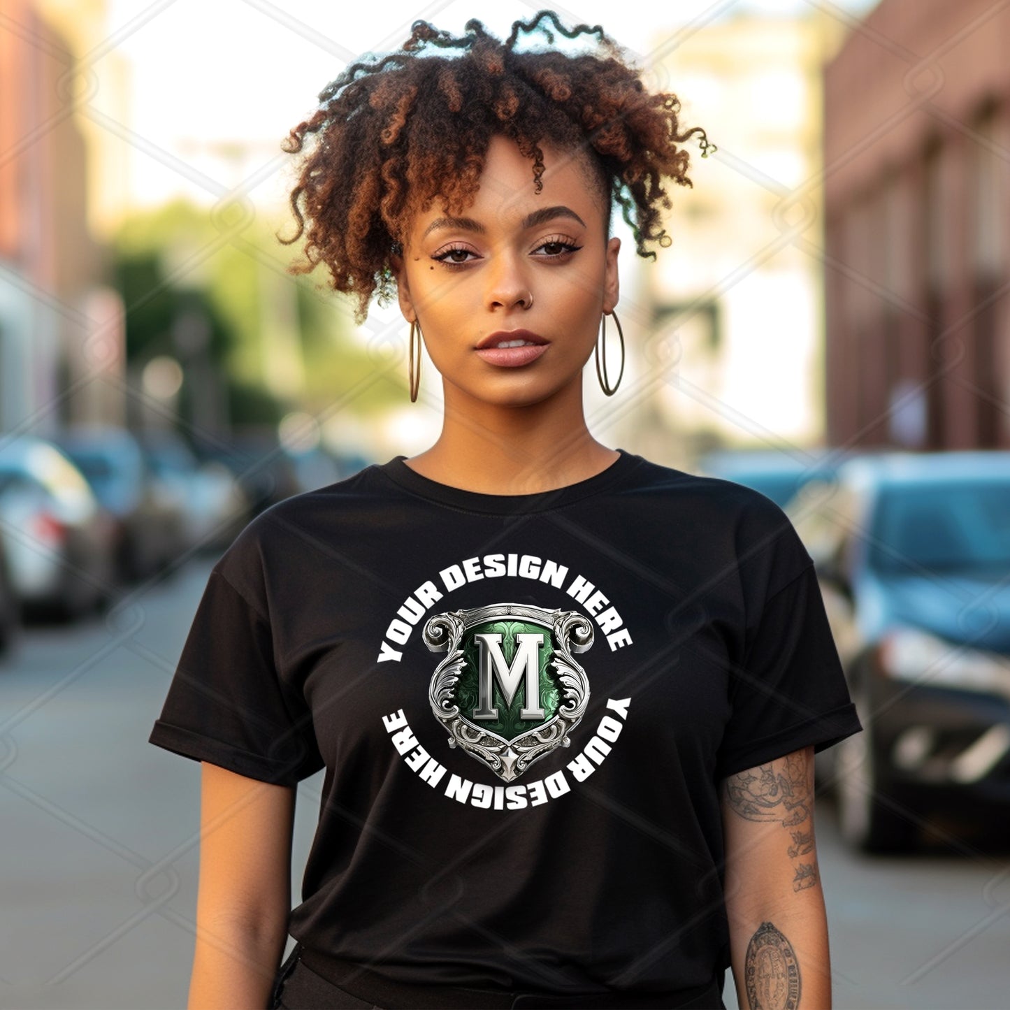 Black TShirt Model Mockup