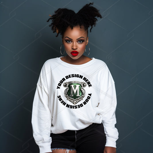 White Sweatshirt Model Mockup